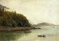 Indians Fishing luminism landsacpes Albert Bierstadt